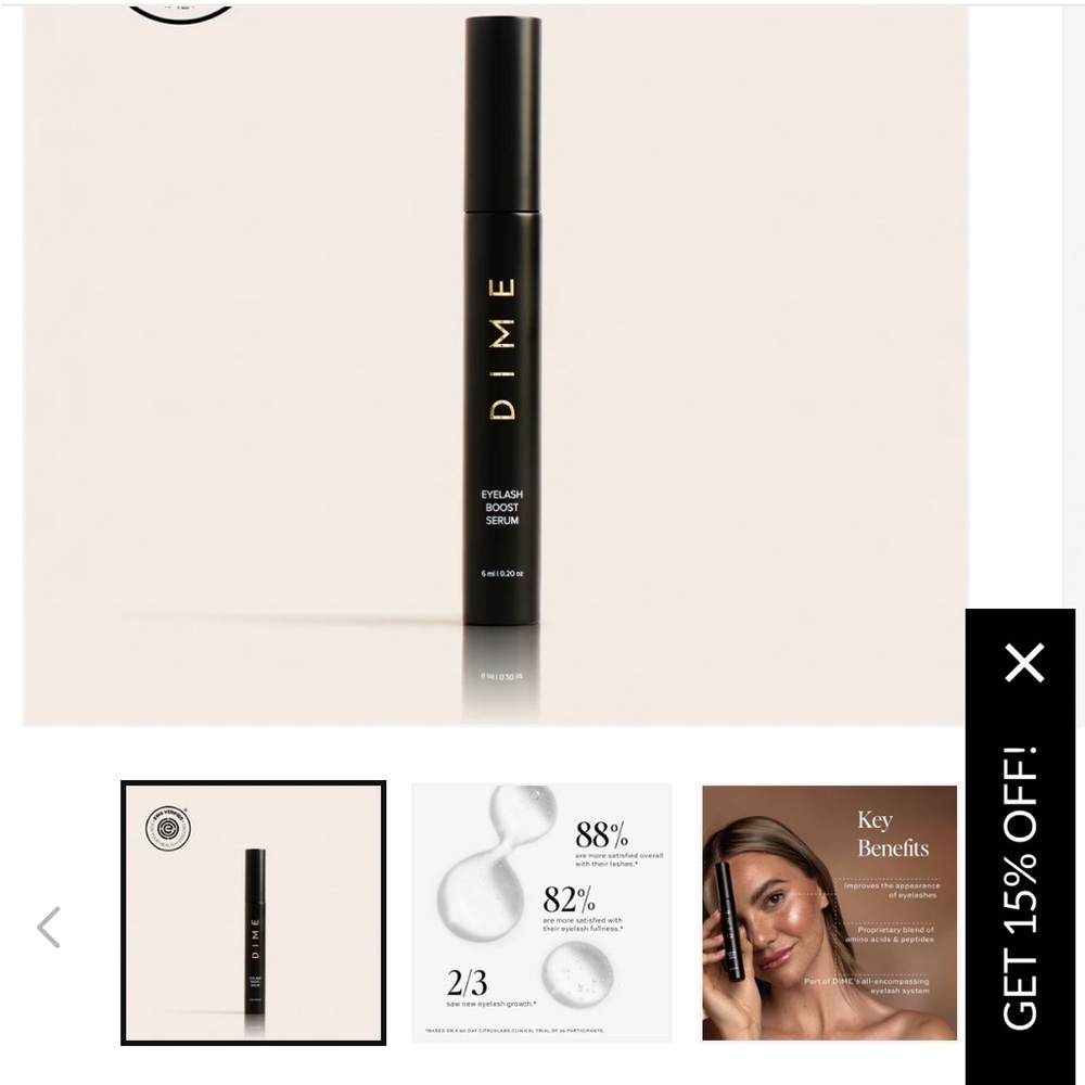 New Sealed In Box: DIME Eyelash Boost Serum